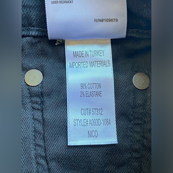 Agolde Nico High Rise Slim Straight Denim Jeans Distressed In Cassette Sz 25 - Picture 12 of 16